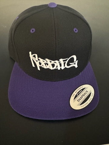 Robbie G Snapback Hat- Black & Purple