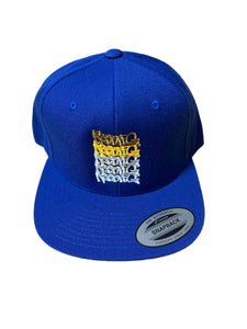 Robbie G Snapback Hat - blue 5 logos
